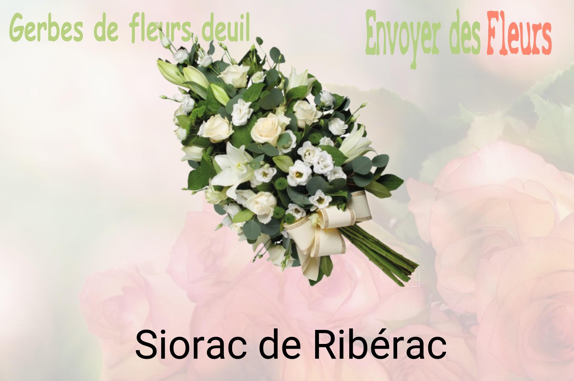 Gerbe de fleurs de deuil livrée à Siorac-de-Ribérac